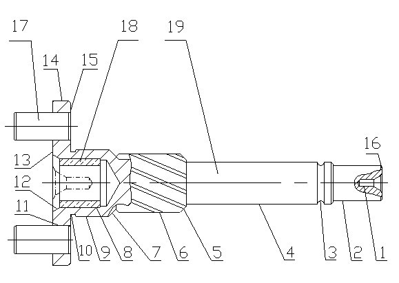 Method for machining output shaft assembly