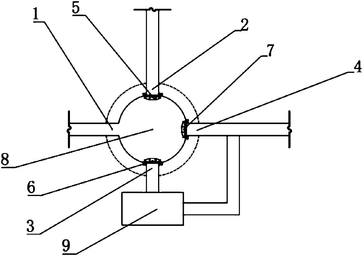 Drainage system with intercepting sewers and online processing facility and drainage control method