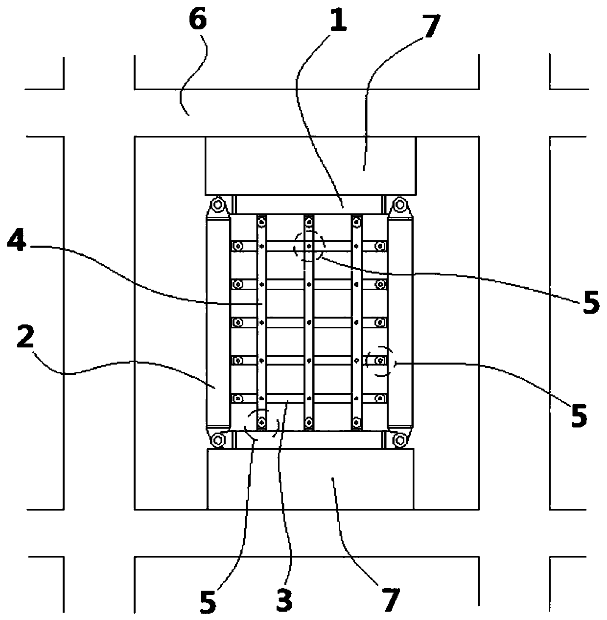 Rotating type friction energy dissipation wall