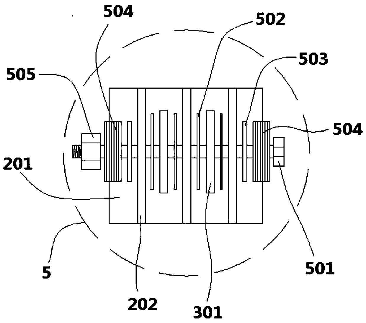 Rotating type friction energy dissipation wall