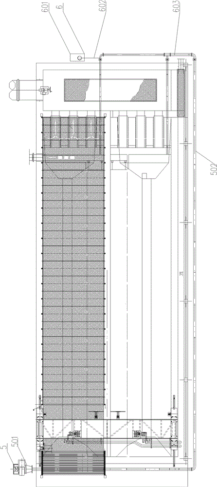 Telescopic covers of aeration sand settling tank and deodorization device