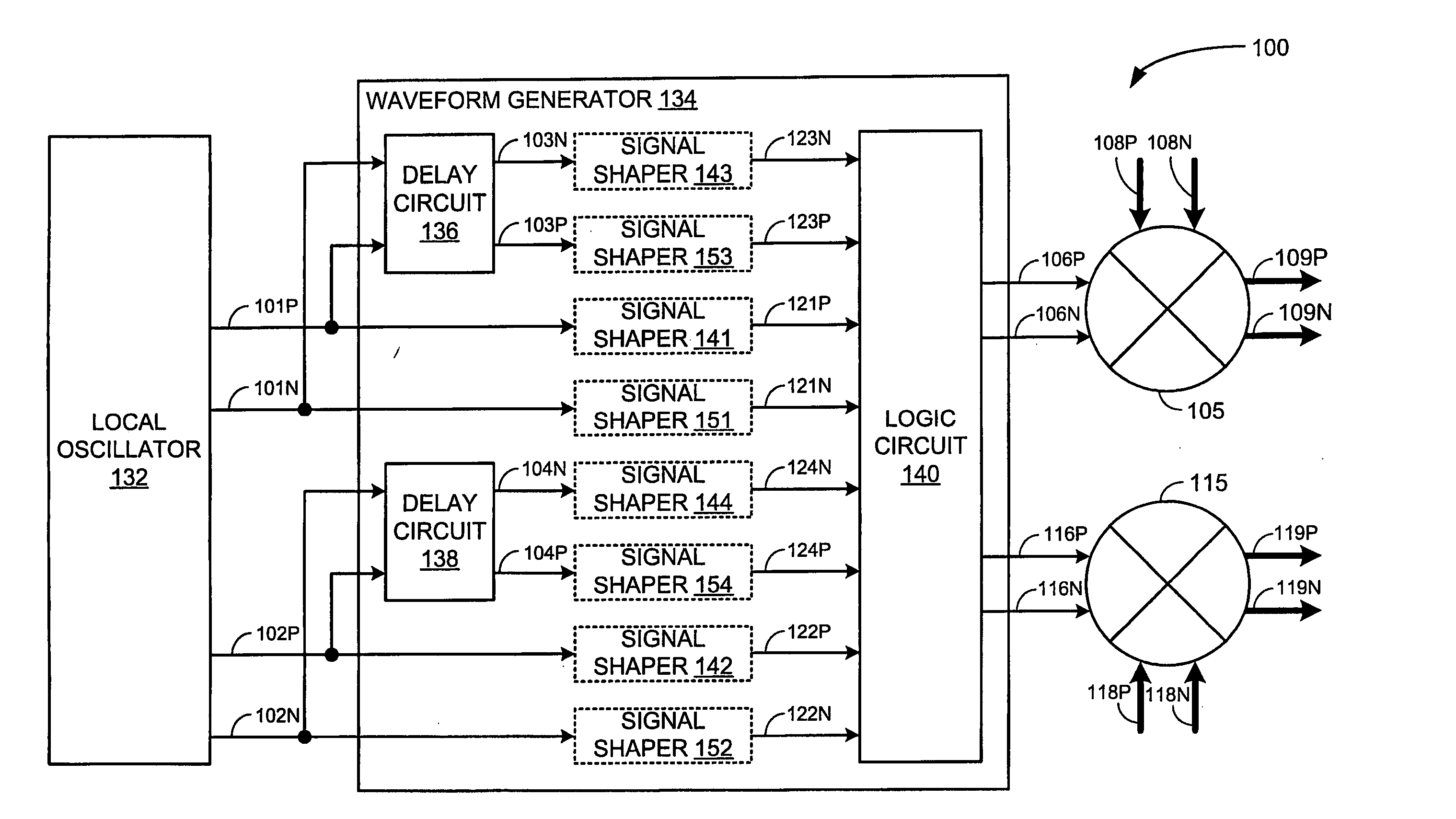 Integrated circuit and methods for third sub harmonic up conversion and down conversion of signals