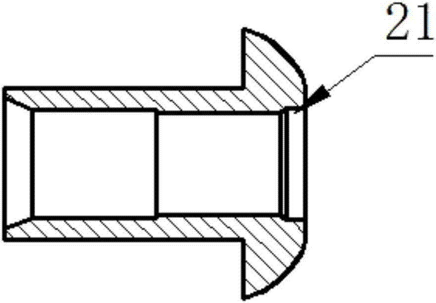 Self-plugging rivet with high clamping force