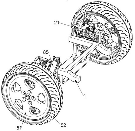 New energy automobile tire damping device