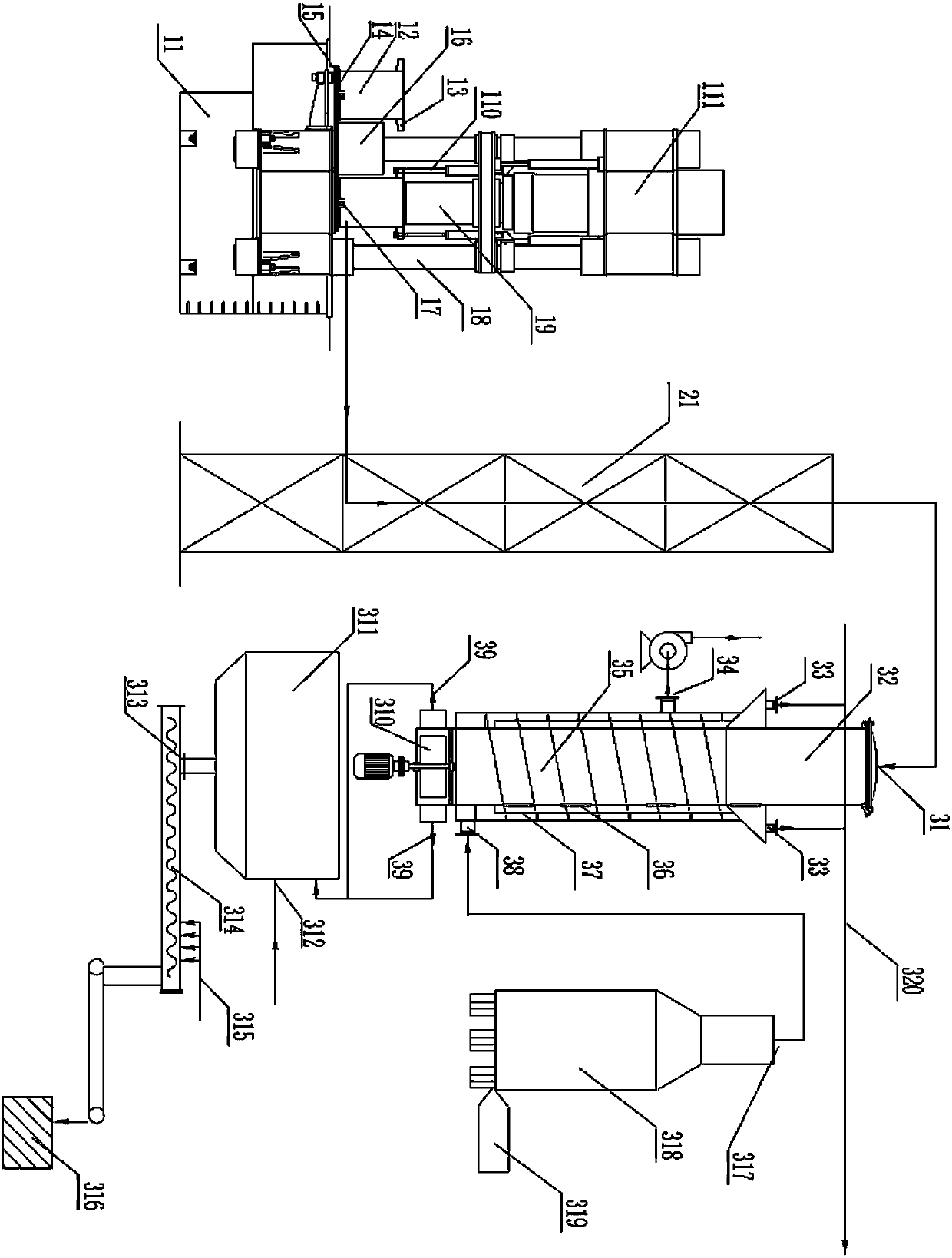 Biomass carbonization device and biochar preparation process