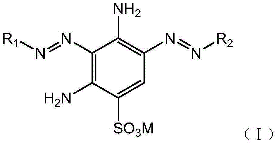 Brown polyazo reactive dye compound, and preparation method and application thereof