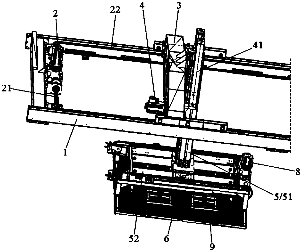 Automatic loading and unloading device of laser cutter