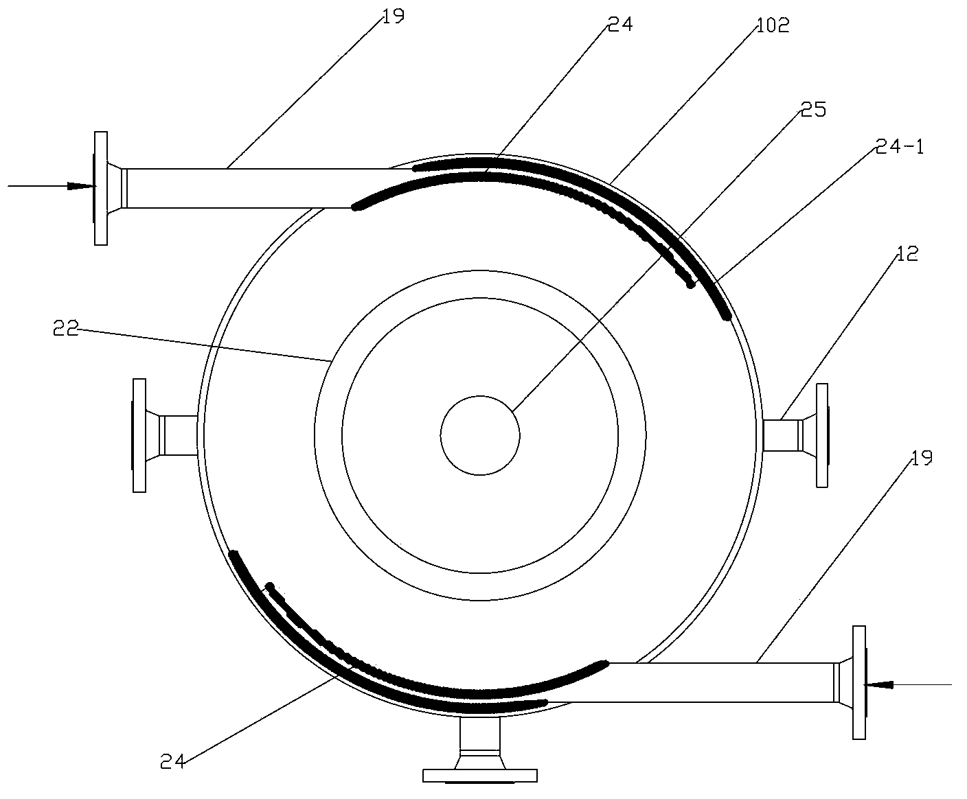 Gas-floatation rotational-flow coalescence composite type sewage oil-removing device