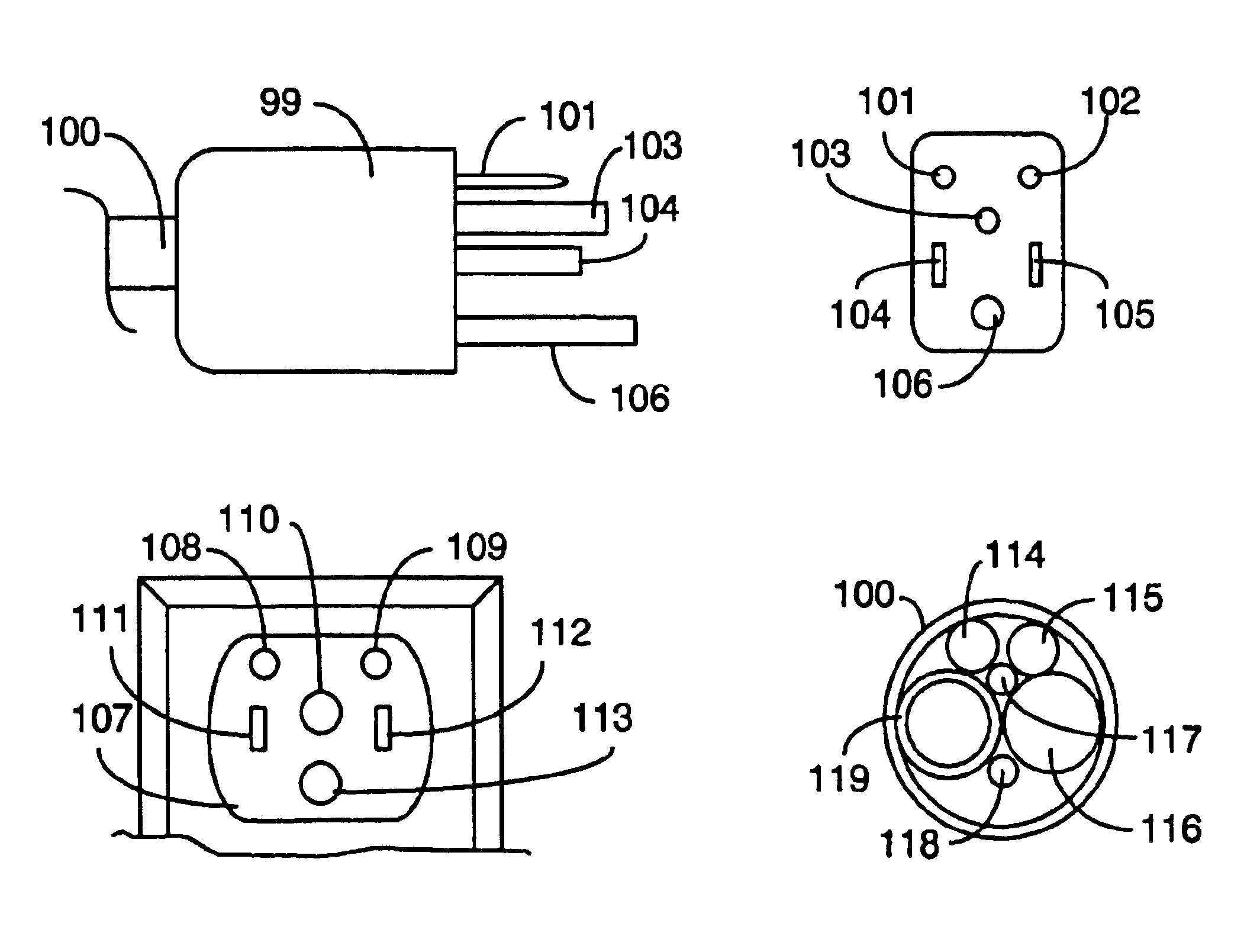 Combined communication and power cable with air cooling for network systems