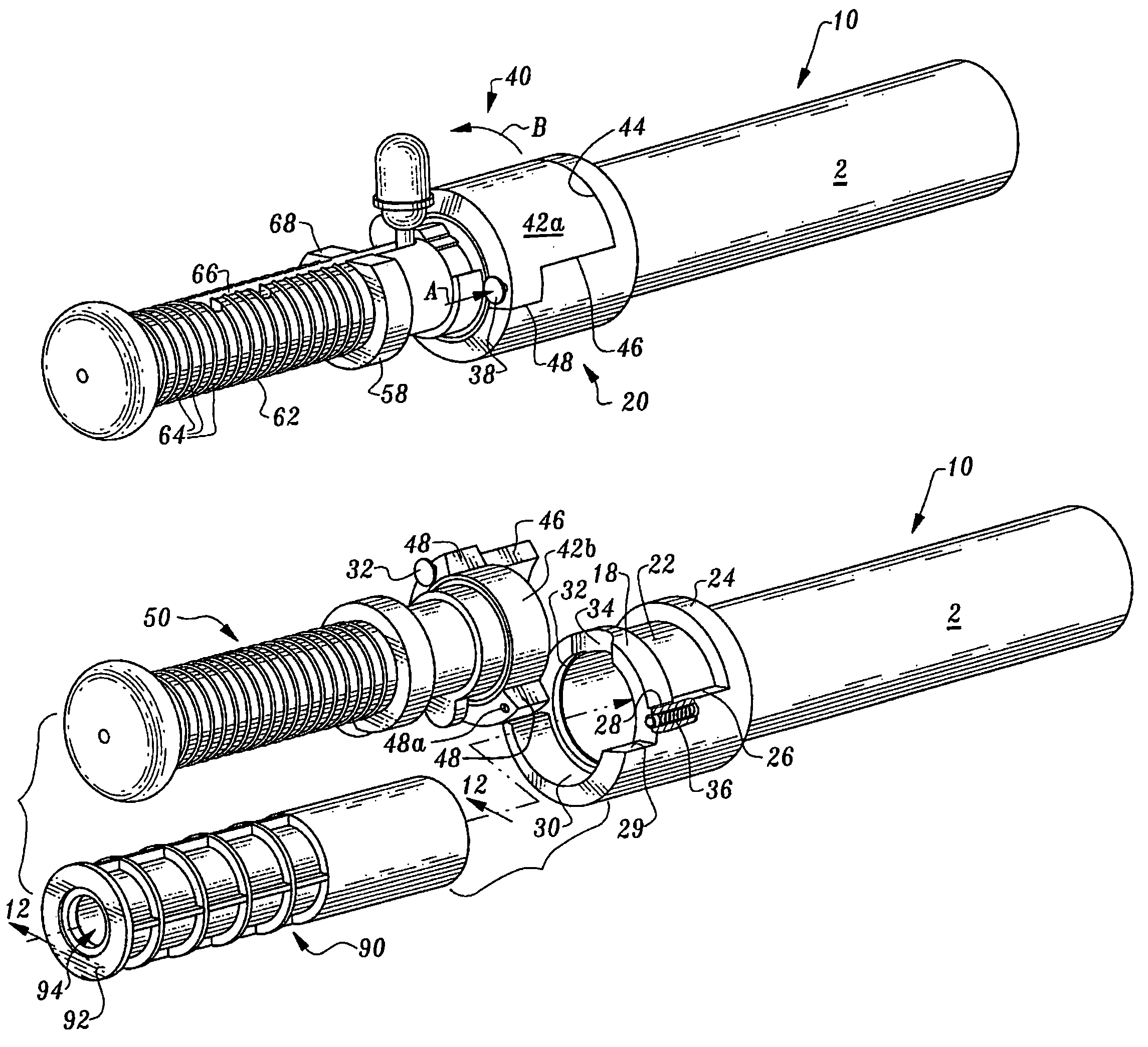 Handheld gas propelled missile launcher