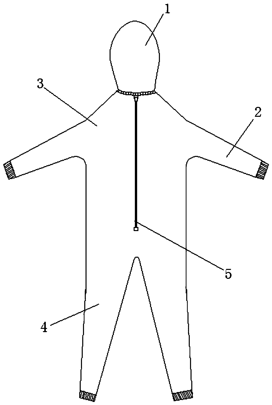 Protection suit folding method convenient for wearing of medical personnel