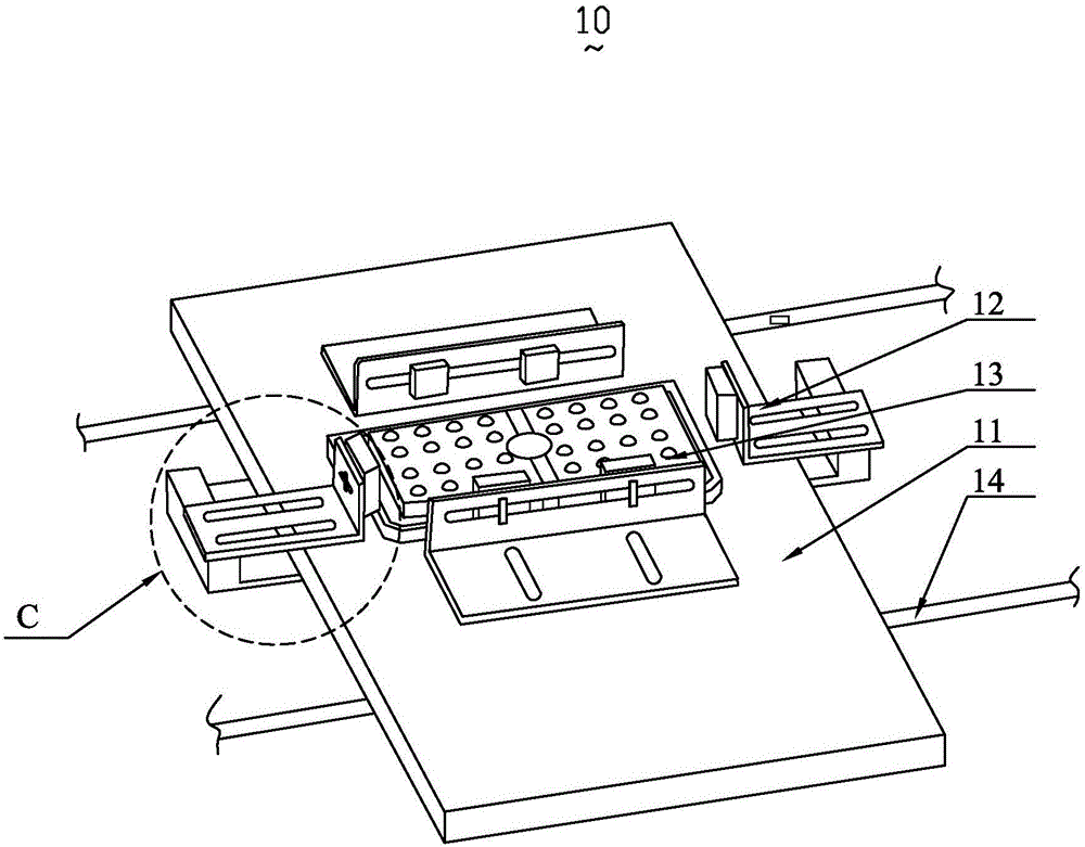 Pole plate positioning mechanism, lithium ion battery lamination device and lithium ion battery lamination method