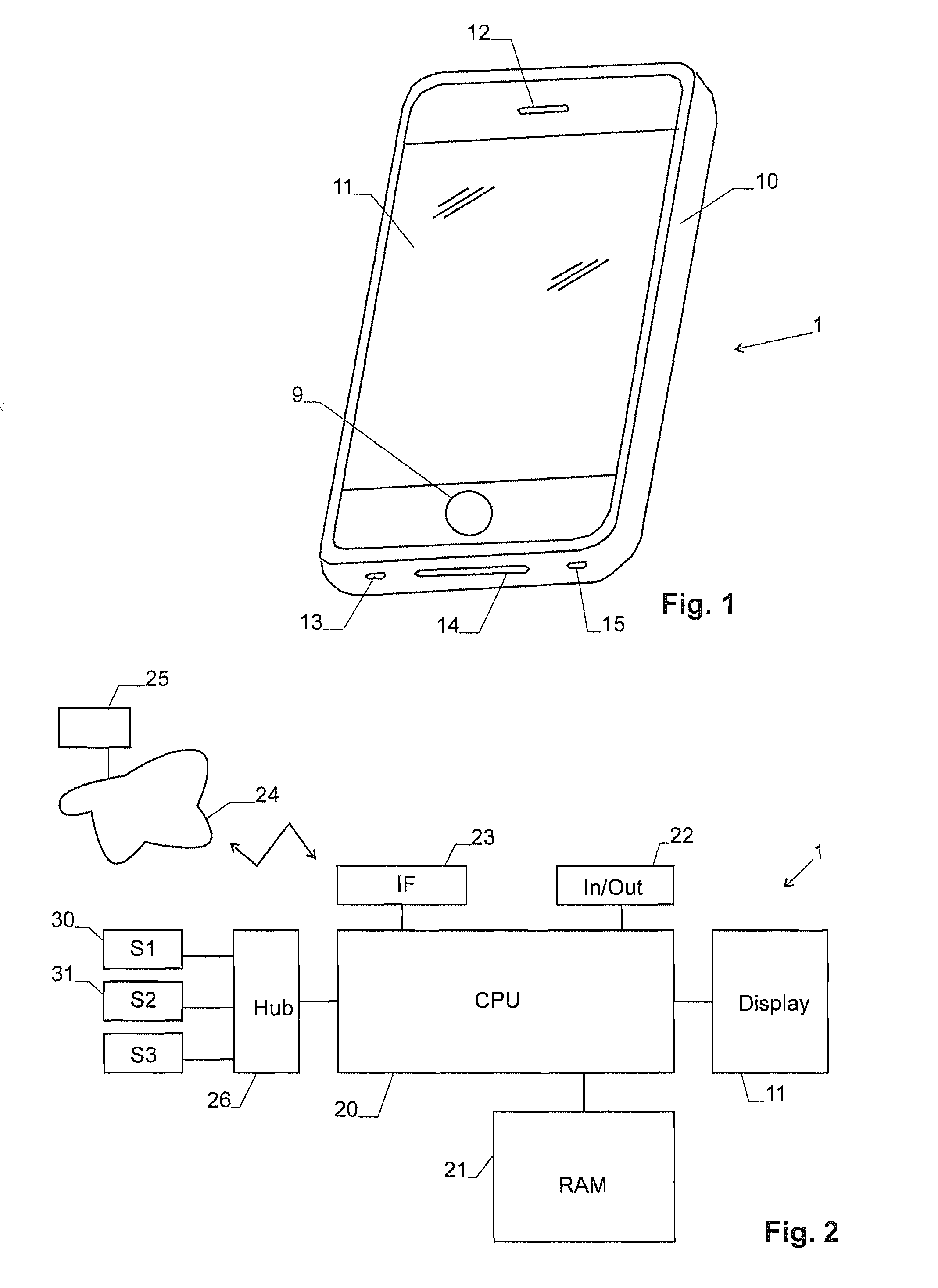 Portable sensor device with a gas sensor and low-power mode