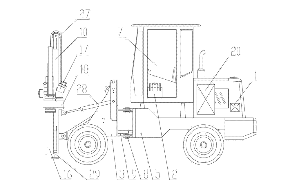 Wheel drilling machine