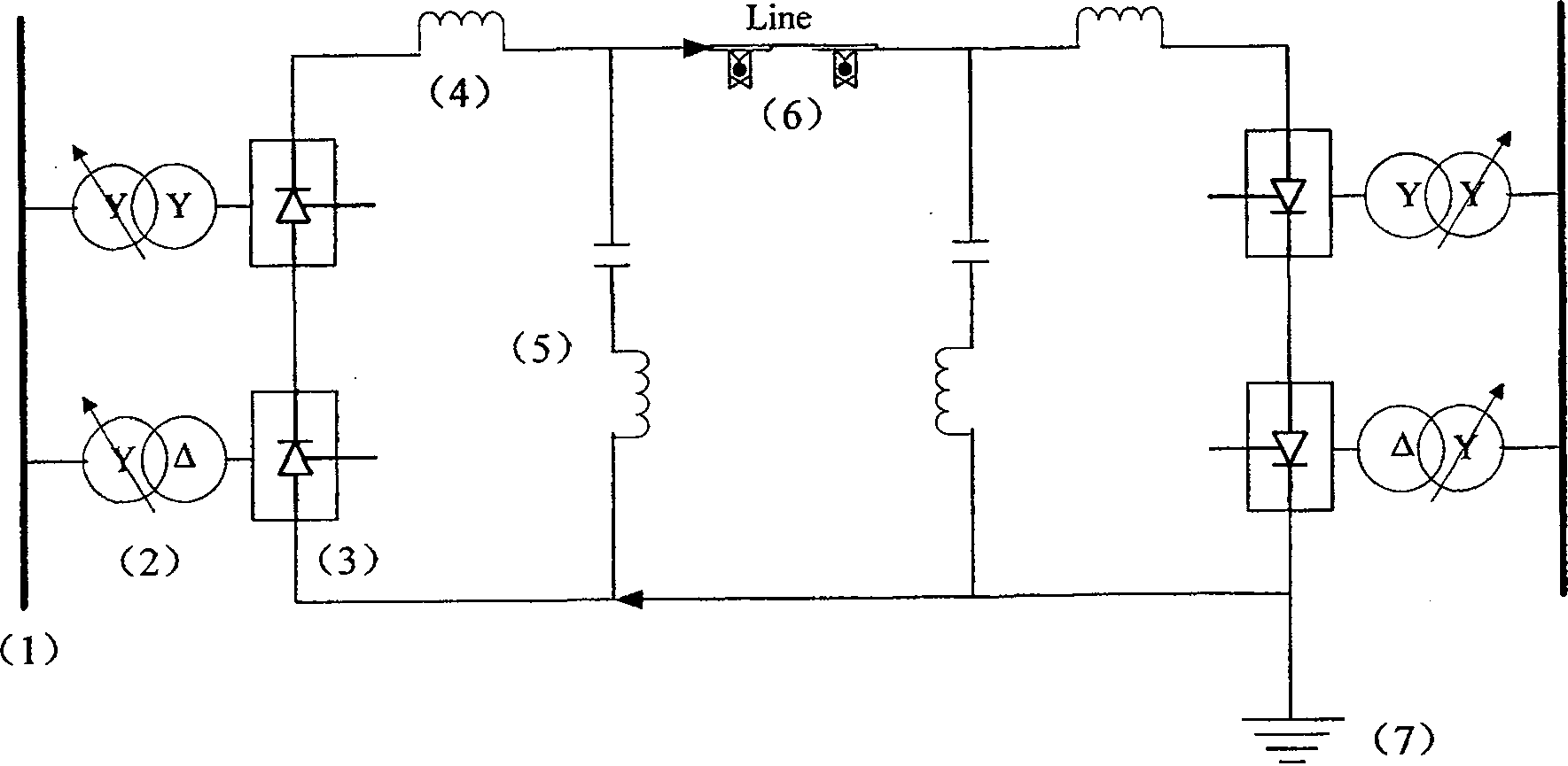 AC line-feeding deicing connection plan for current-exchanging station