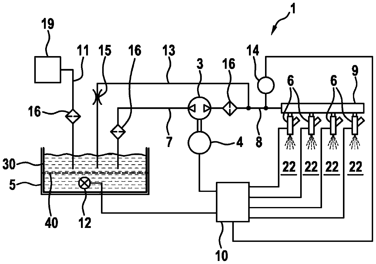 Water injection device and method of an internal combustion engine