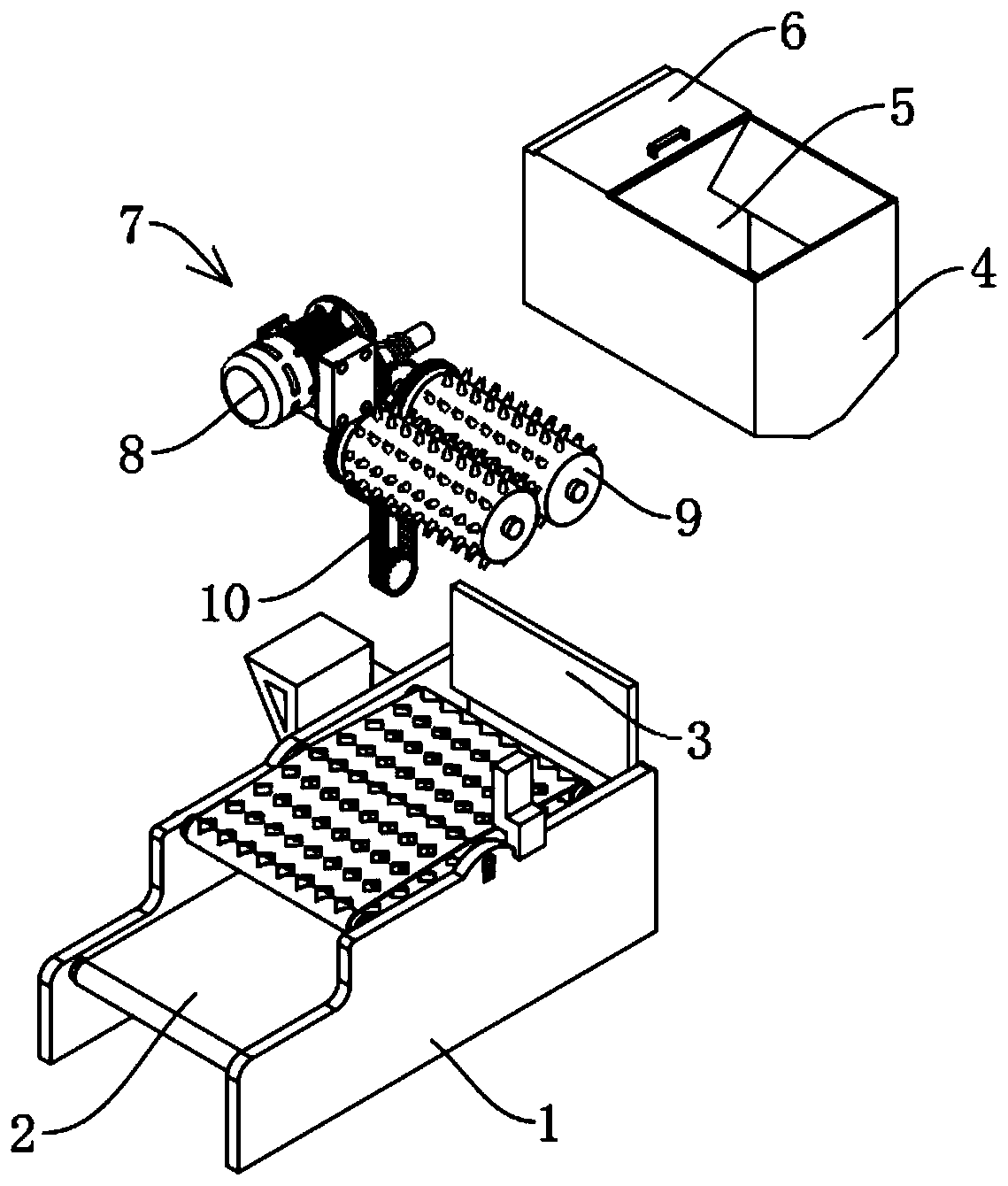 Machining breaking device for food engineering