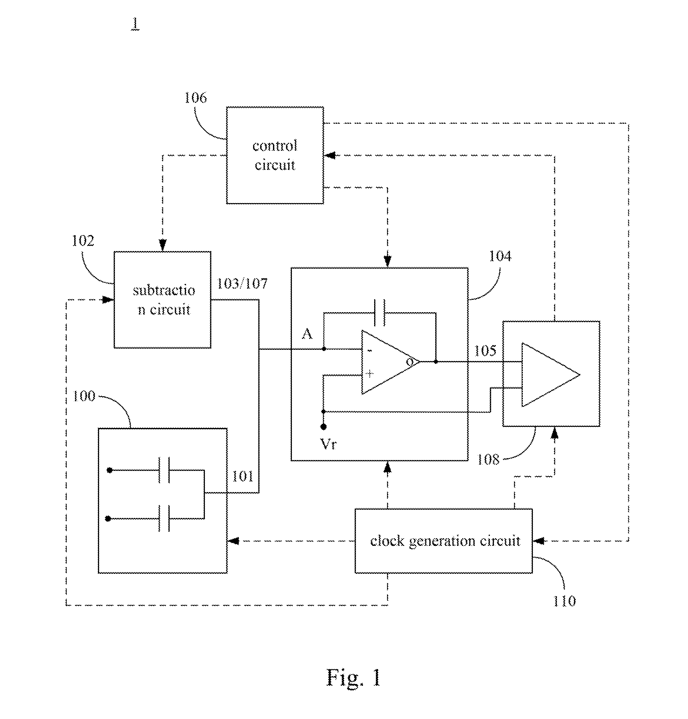 Capacitive sensor having calibration mechanism and capacitive sensing method