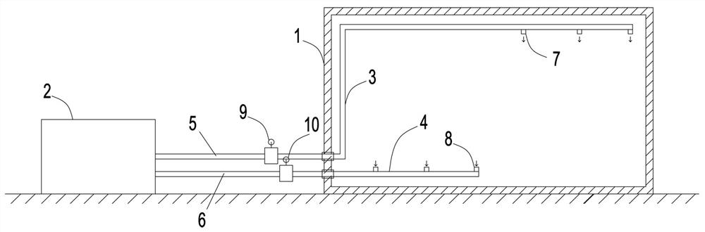 Mechanical controlled atmosphere insecticidal system for tobacco leaves stored in cave depot and construction and use method of mechanical controlled atmosphere insecticidal system