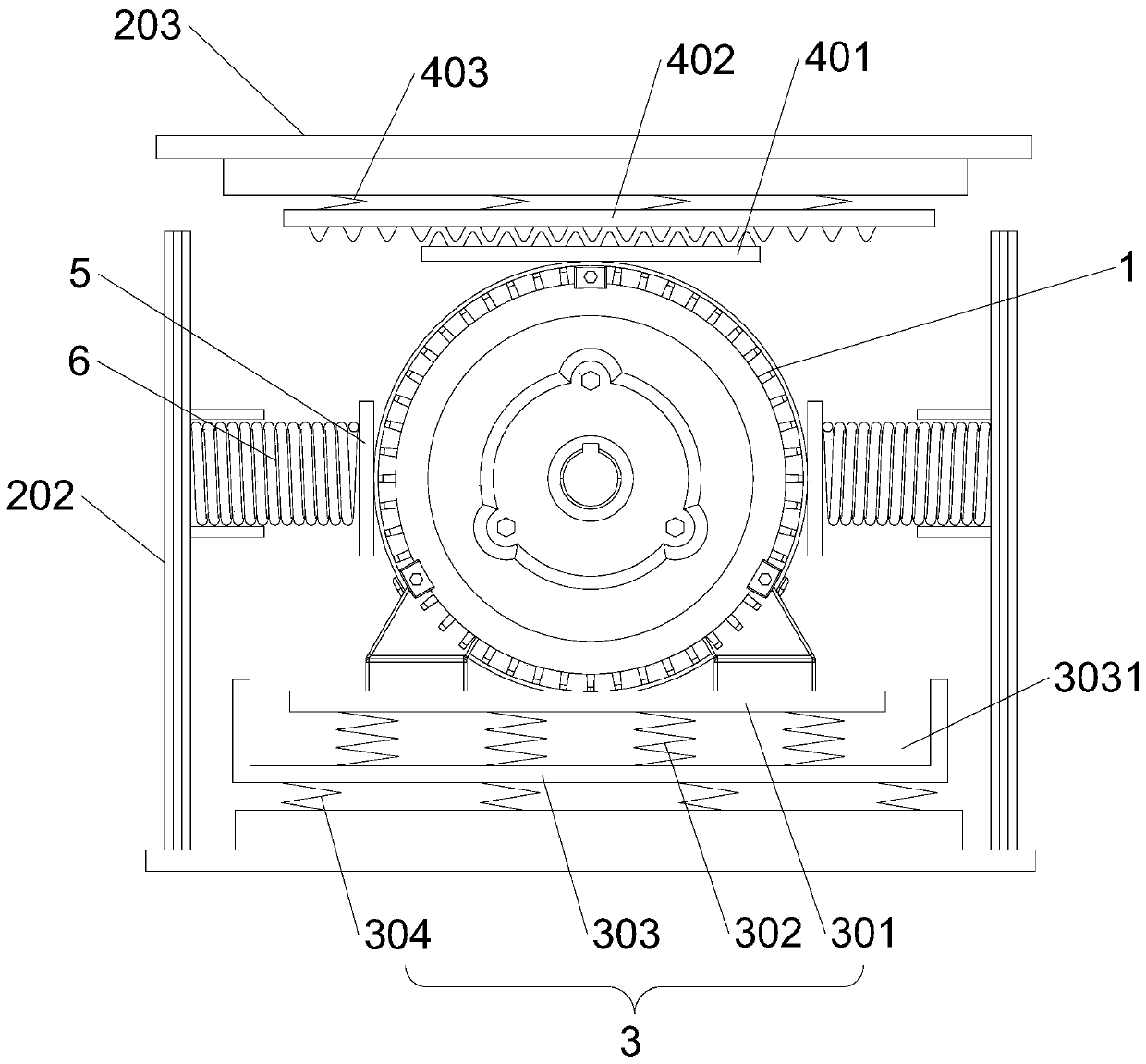 Low-vibration three-phase asynchronous motor