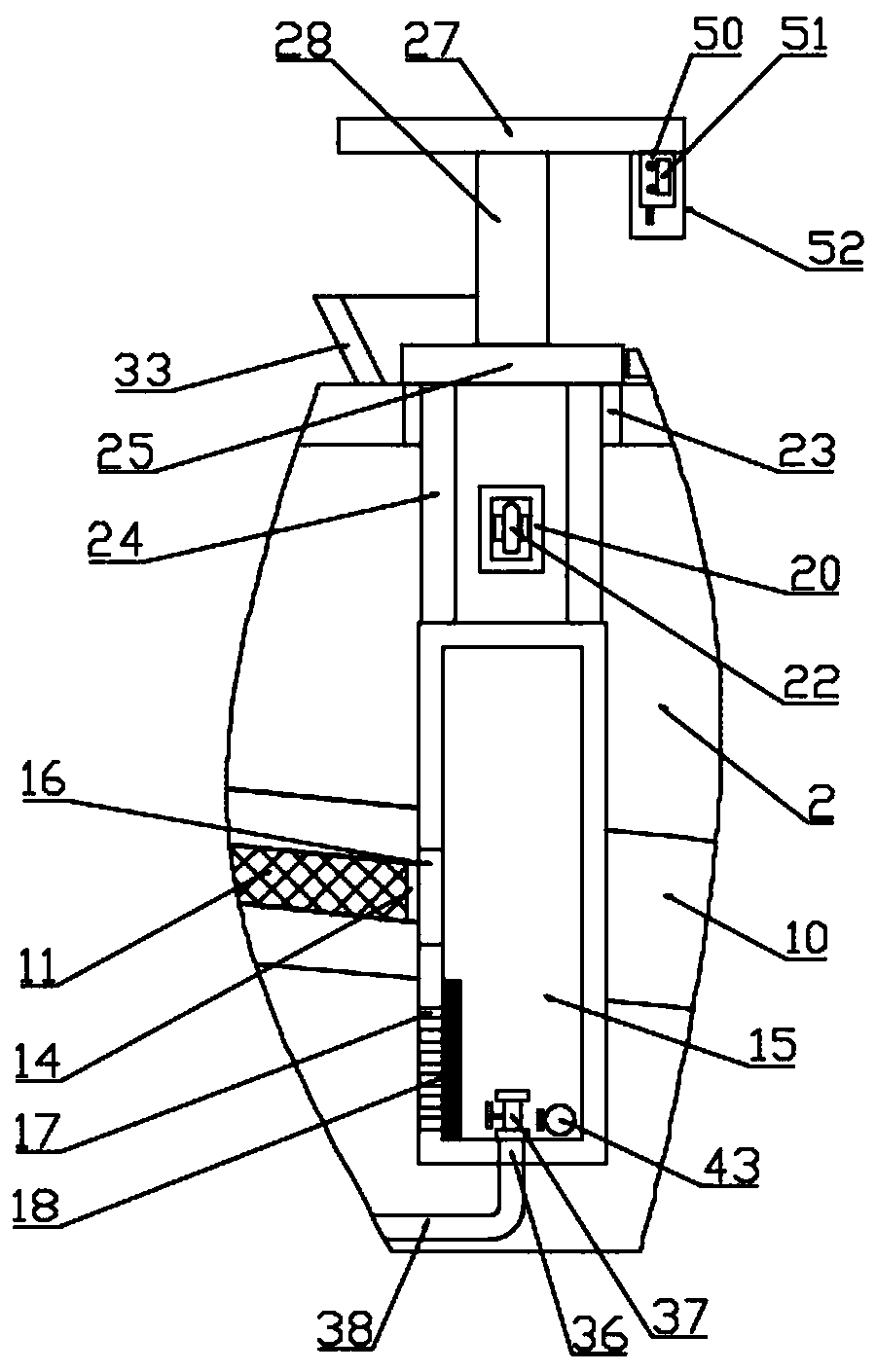 Sewage filtering device capable of automatically collecting impurities