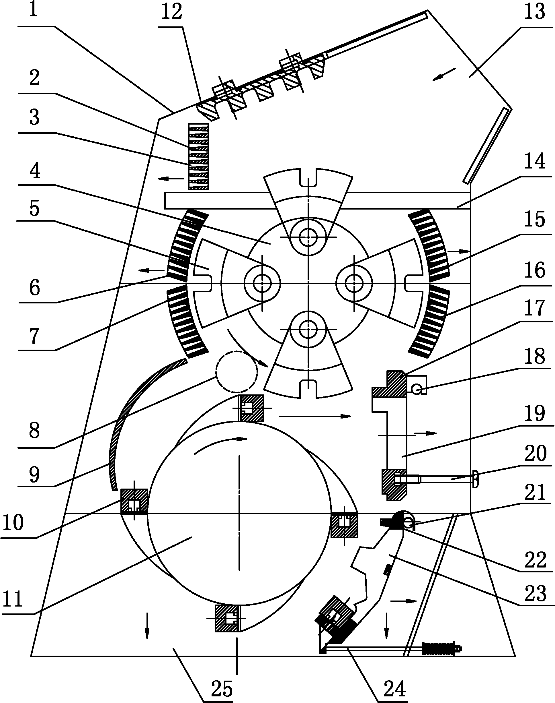 Dual-rotor combined sand making machine