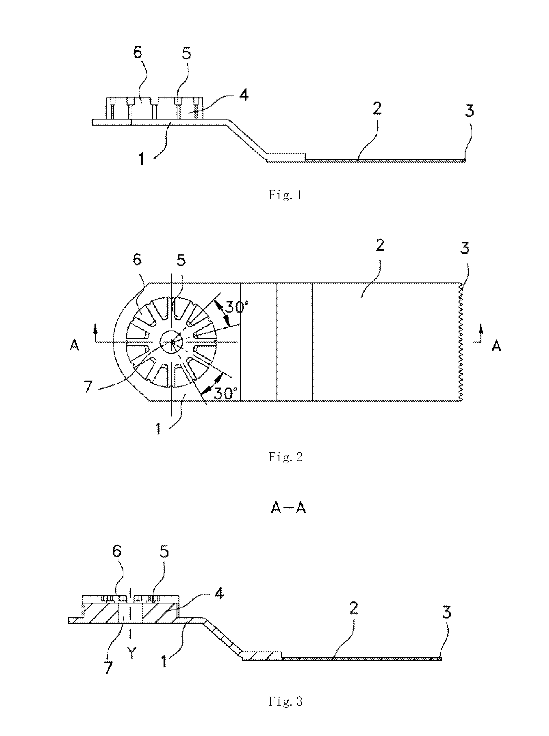 Working component for mating with multiple shaft ends