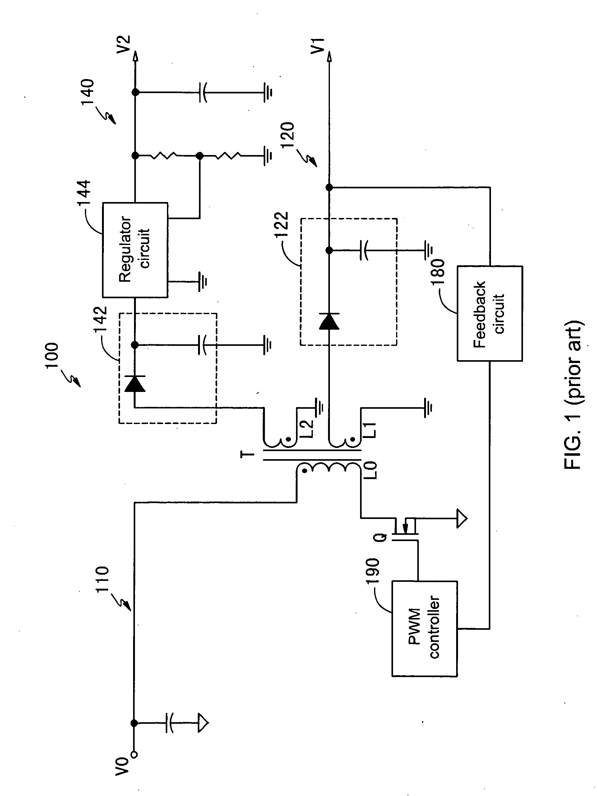 Secondary side post regulator of flyback power converter with multile outputs