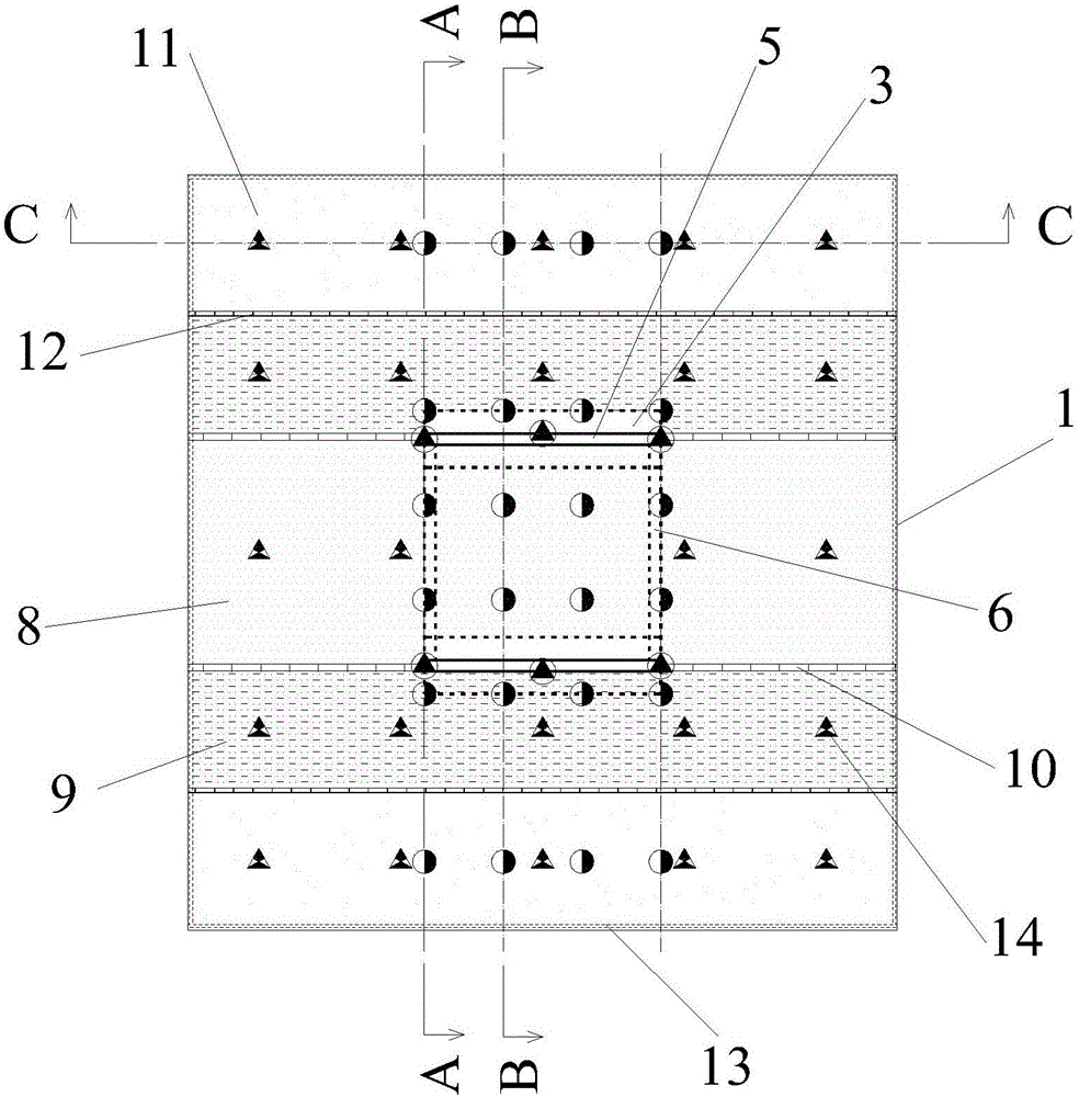 Soaking load test method of strip-shaped foundation model