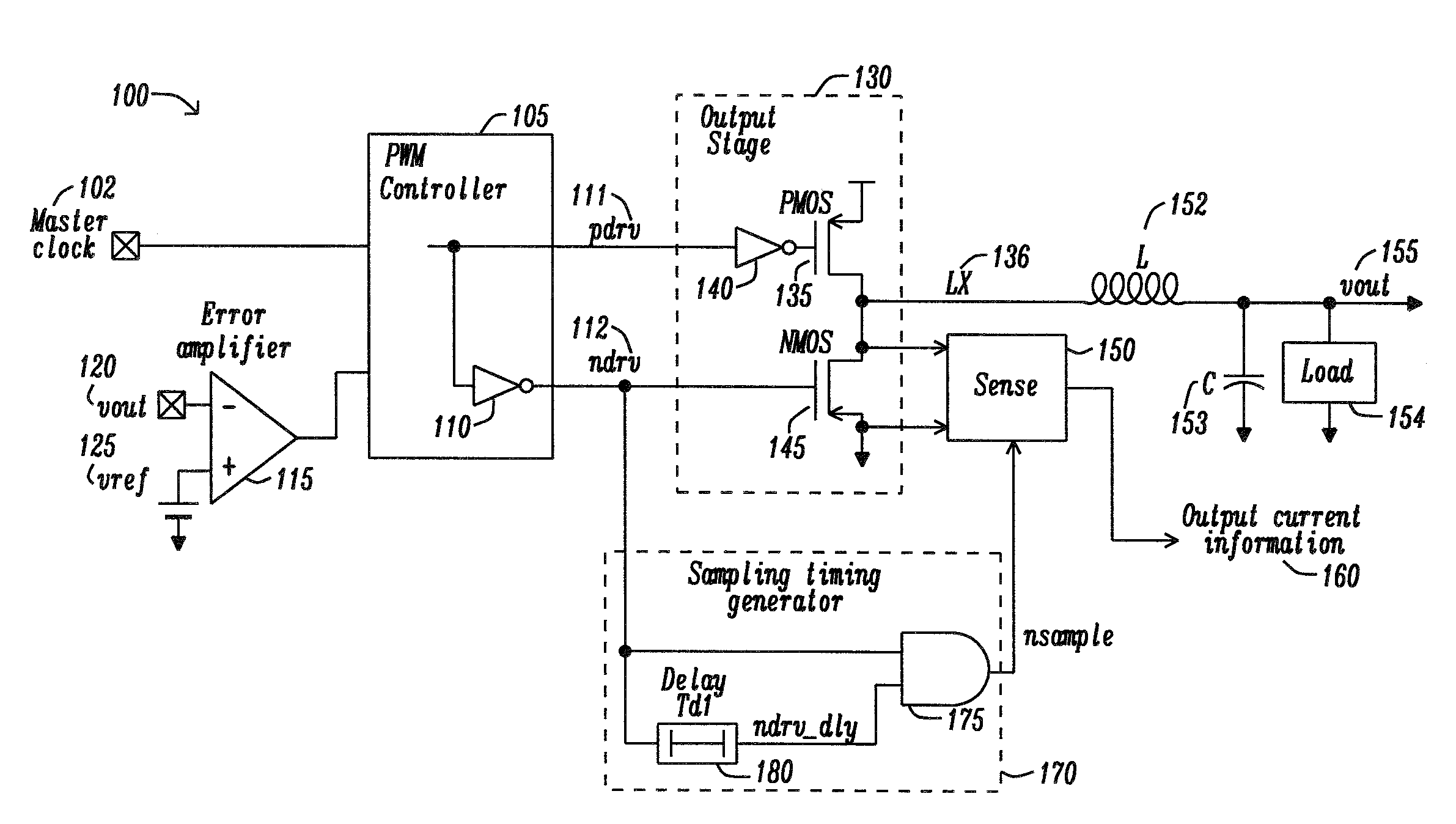 Output Current Monitor Circuit for Switching Regulator