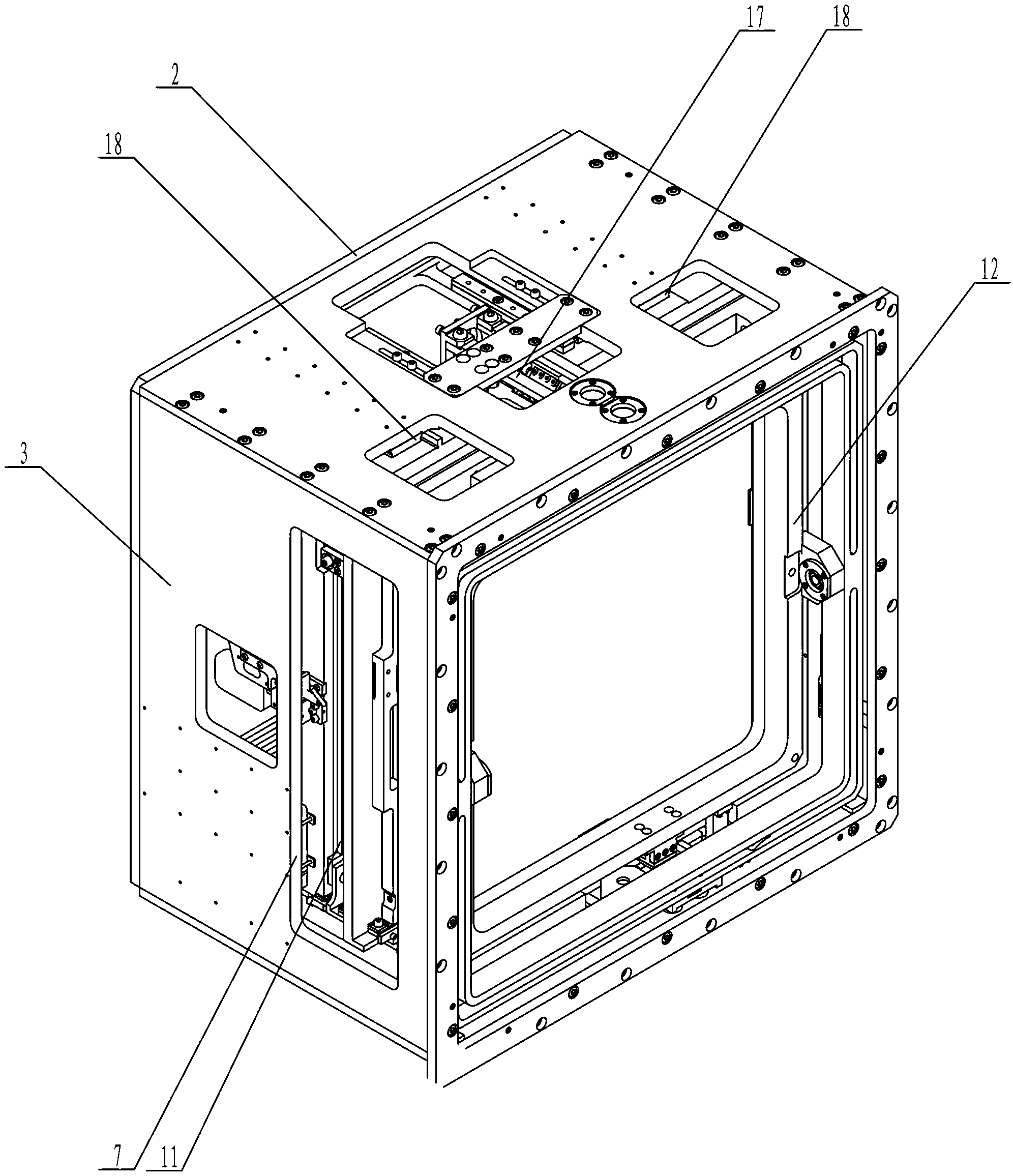 Built-in high flux and large diameter laser frequency conversion device