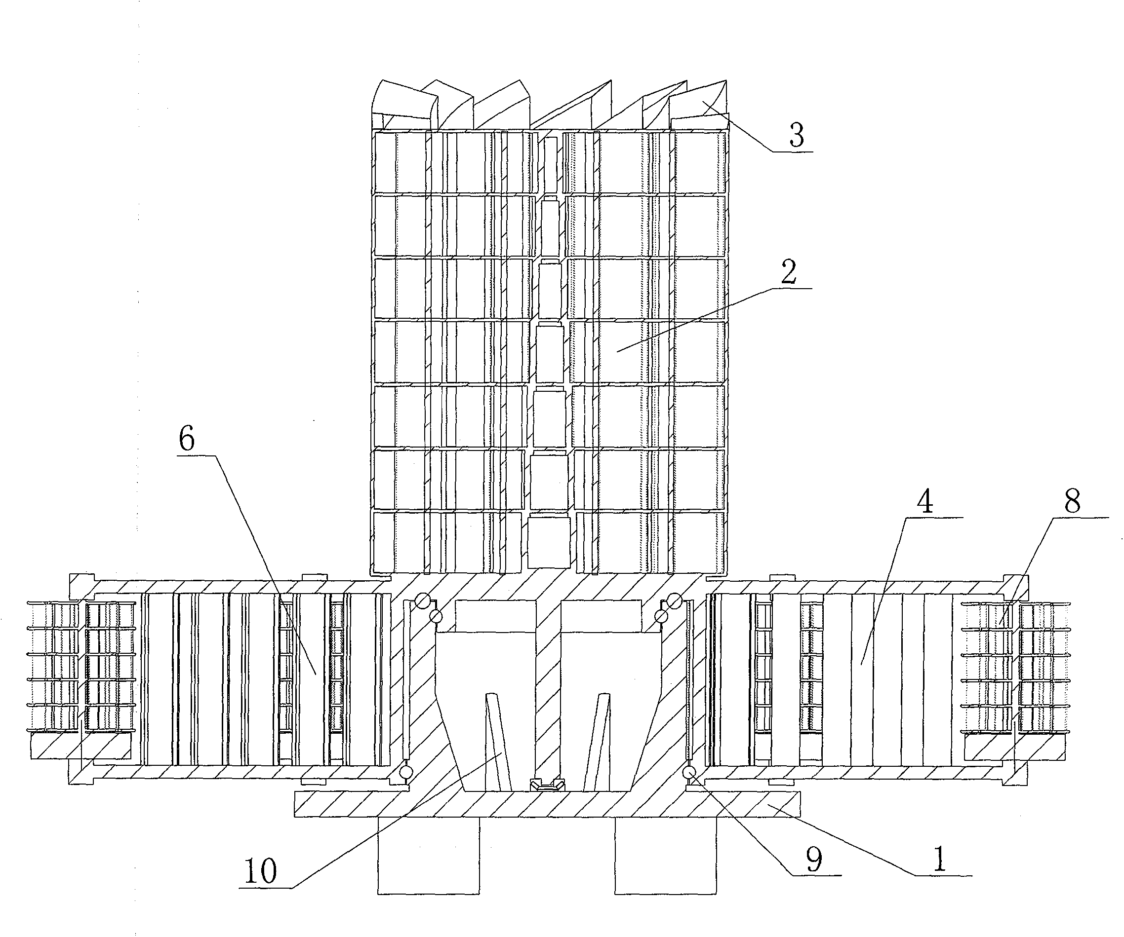 High-power vertical-shaft multiple wind wheel group combined type wind power generating tower wheel