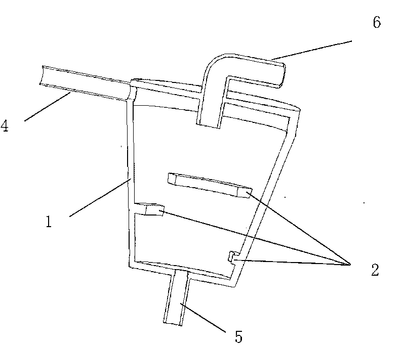 Cyclone type oil-gas separator of engine