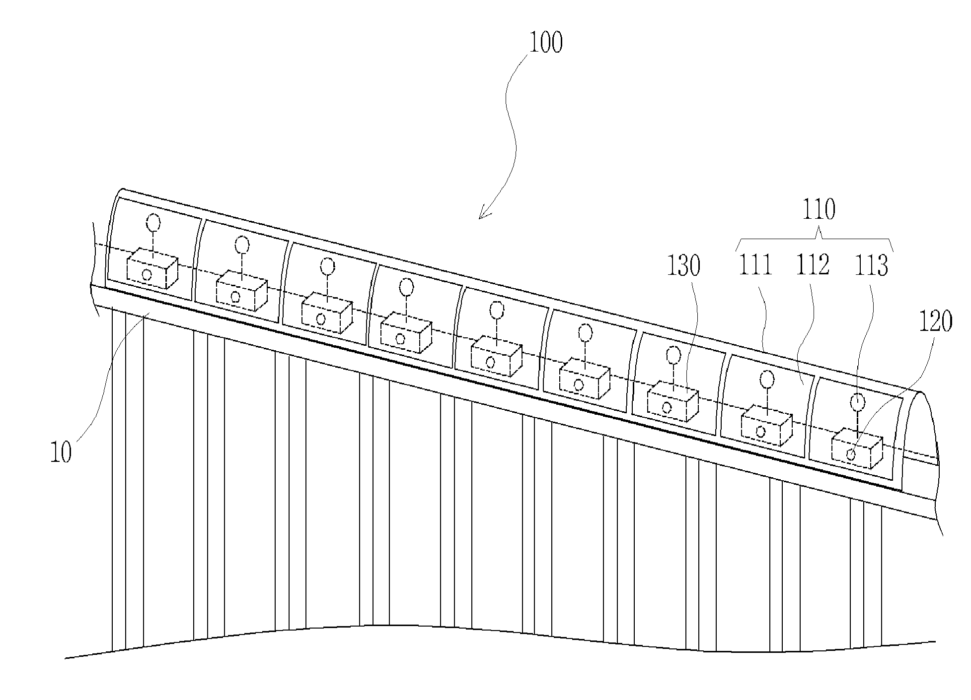 Advertisement system using motion detect illumination