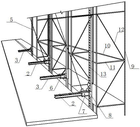 Intelligent attaching lifting scaffold equipment for cambered super high-rise building and construction method