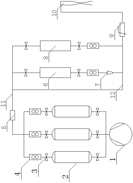 Device and method for rapid preparation of ice particle gas jet