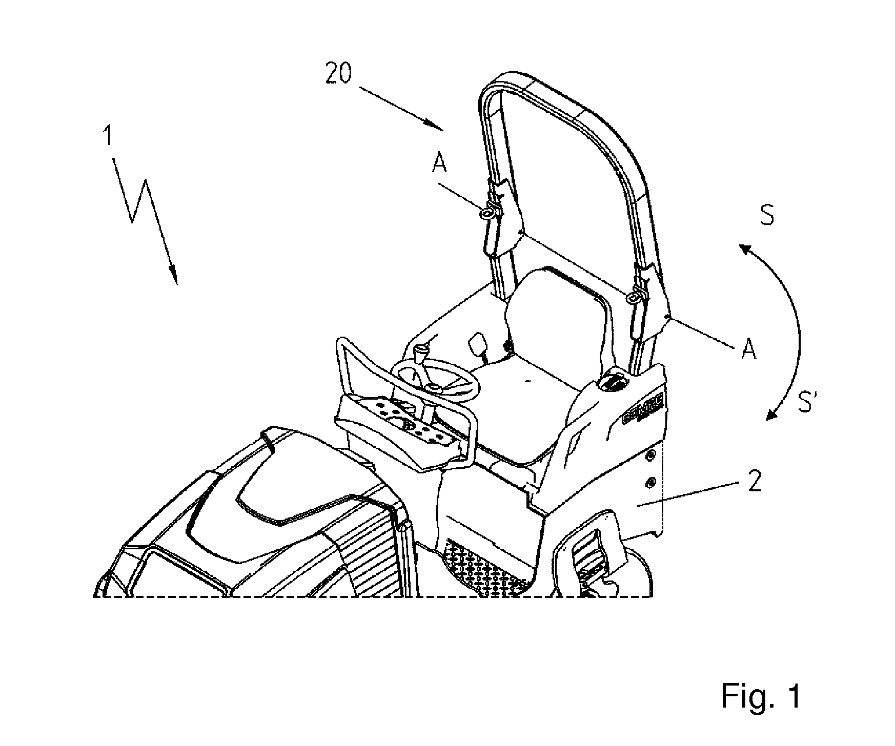 Pivotable Roll Bar