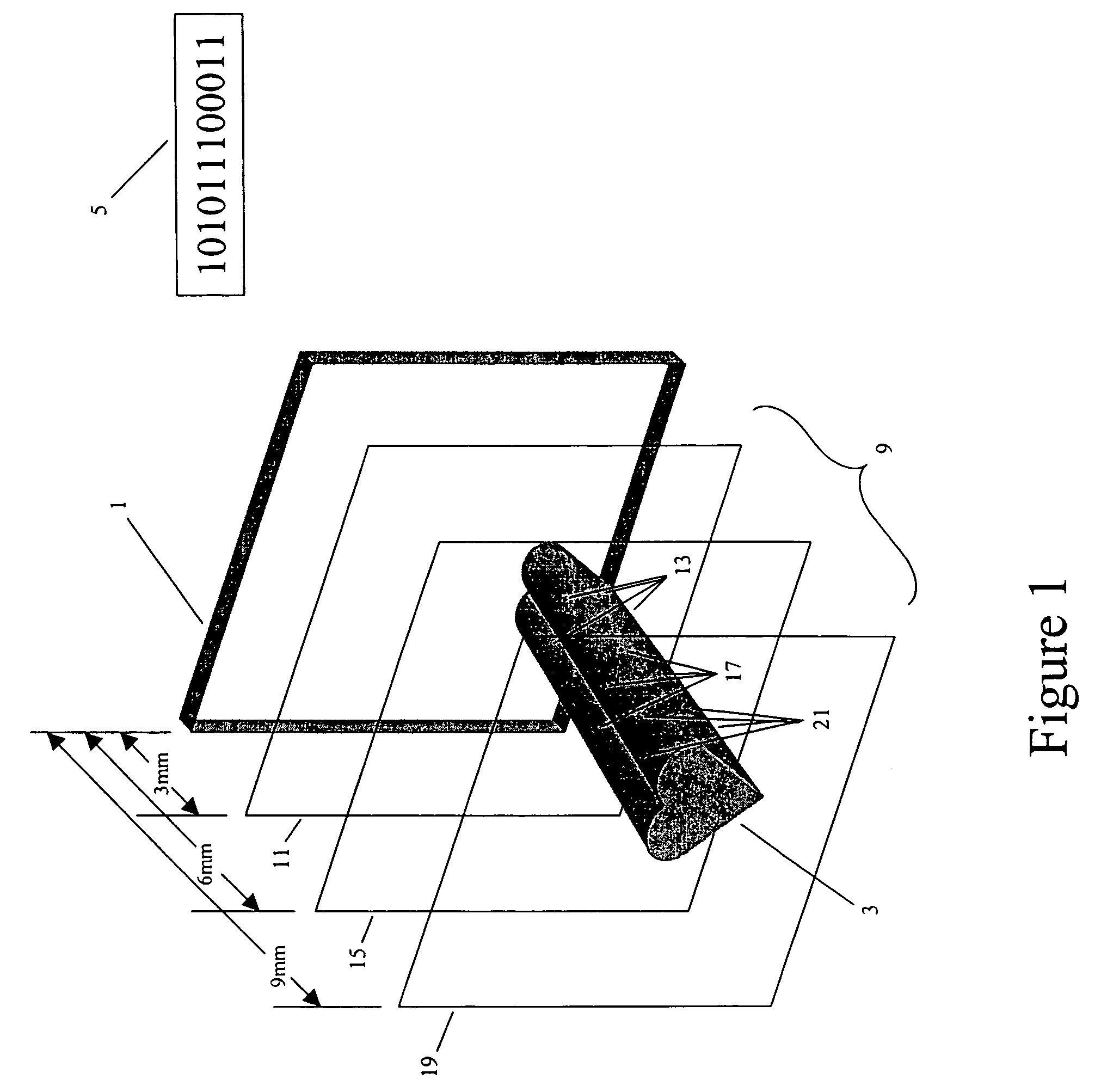 Embedded information carrier for optical data