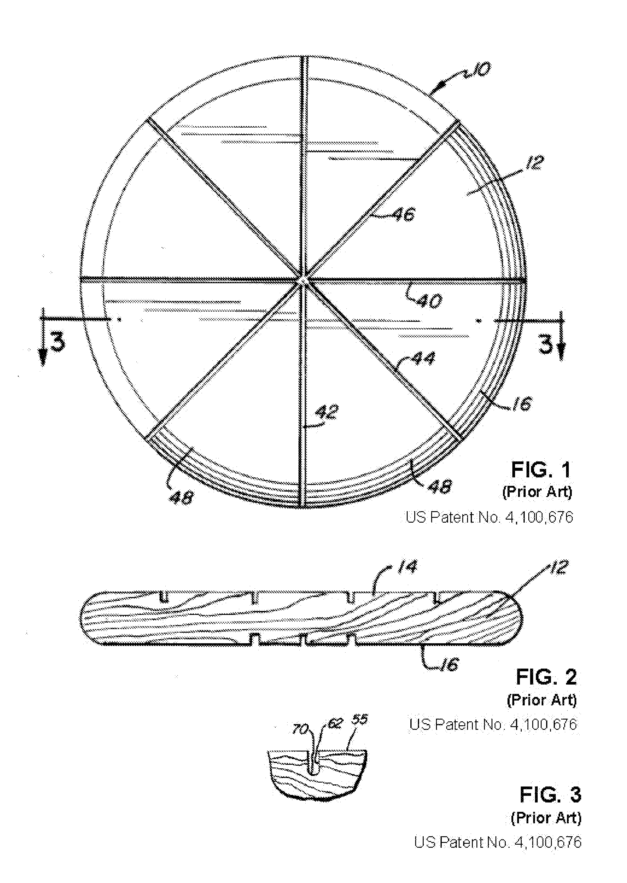 Cutting and display tray for cutting proportional sized pieces of pizza