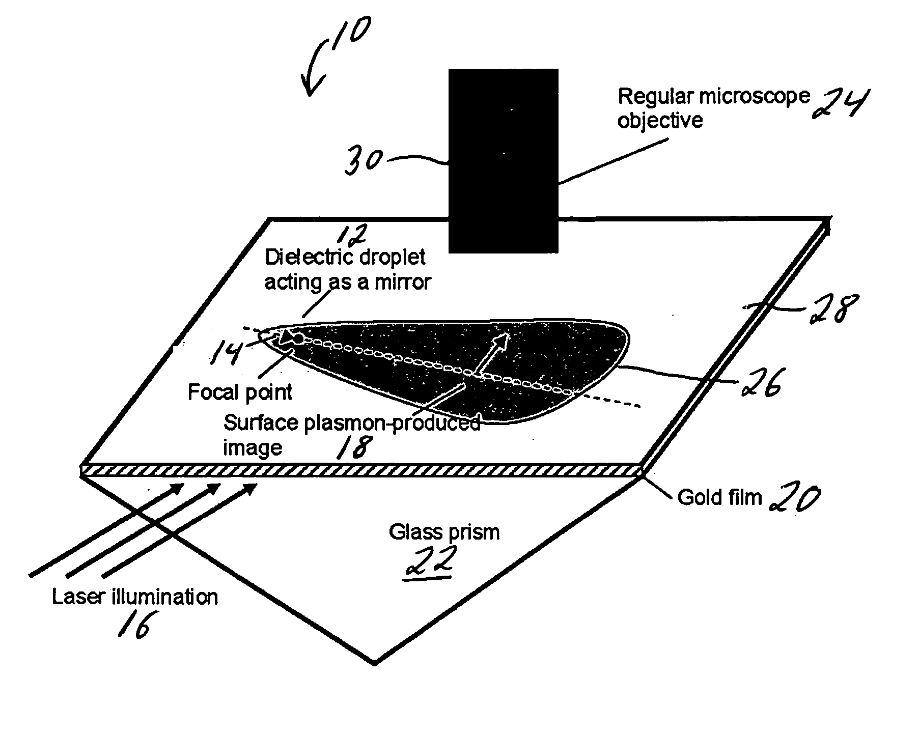 Far-field optical microscope with a nanometer-scale resolution based on the in-plane image magnification by surface plasmon polaritons