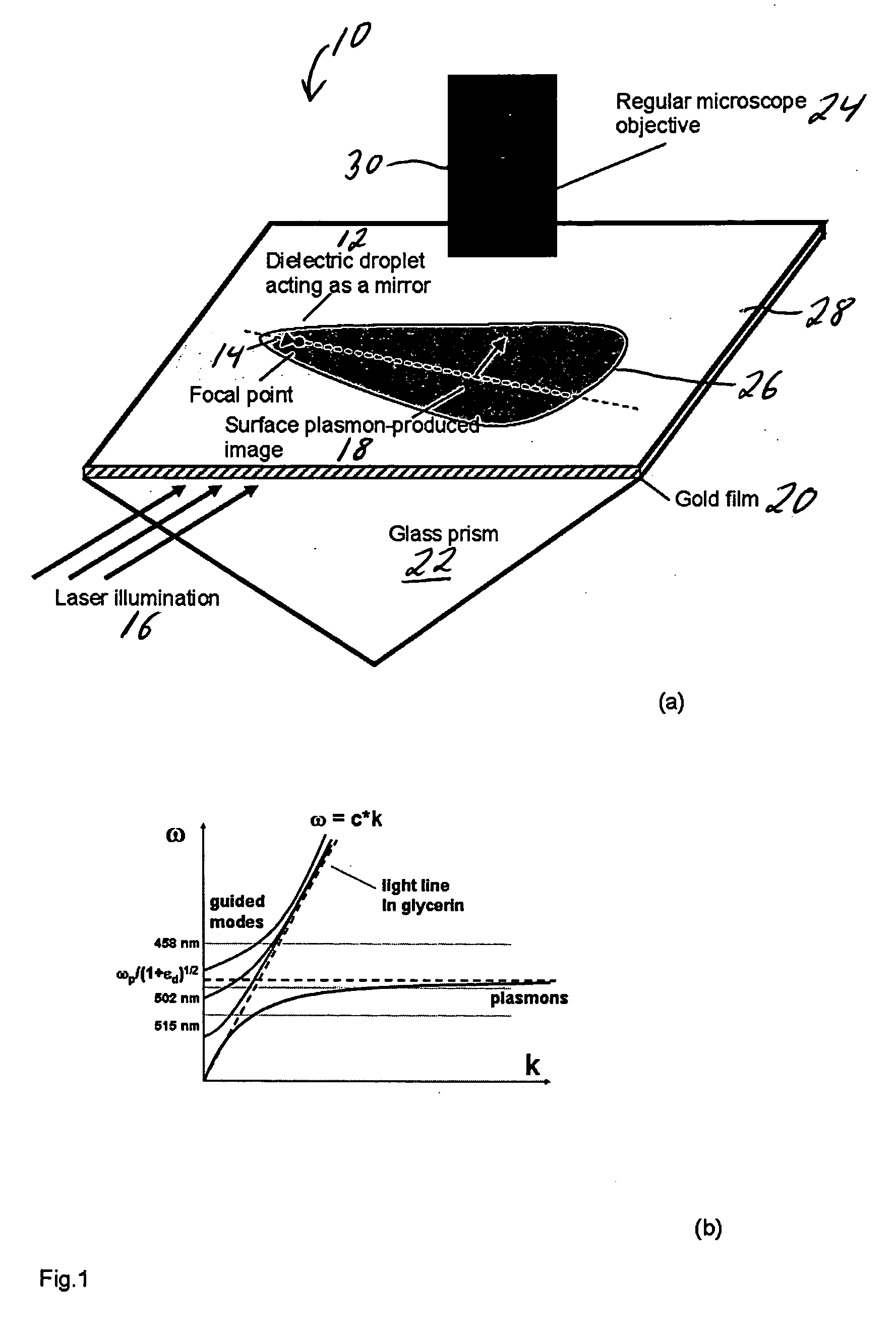 Far-field optical microscope with a nanometer-scale resolution based on the in-plane image magnification by surface plasmon polaritons