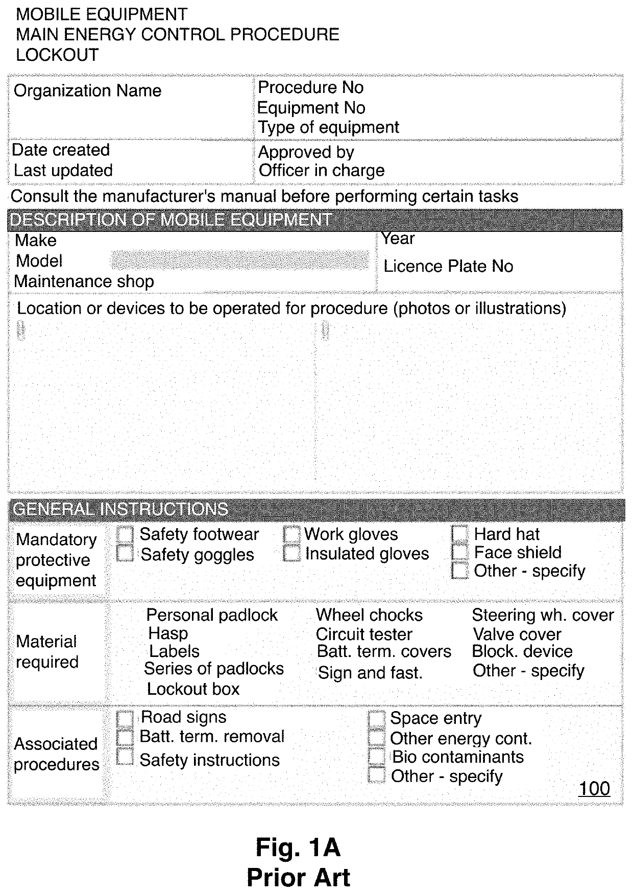 Systems and methods for setting correspondence between pieces of equipment, locations and elements of a lockout procedure checklist