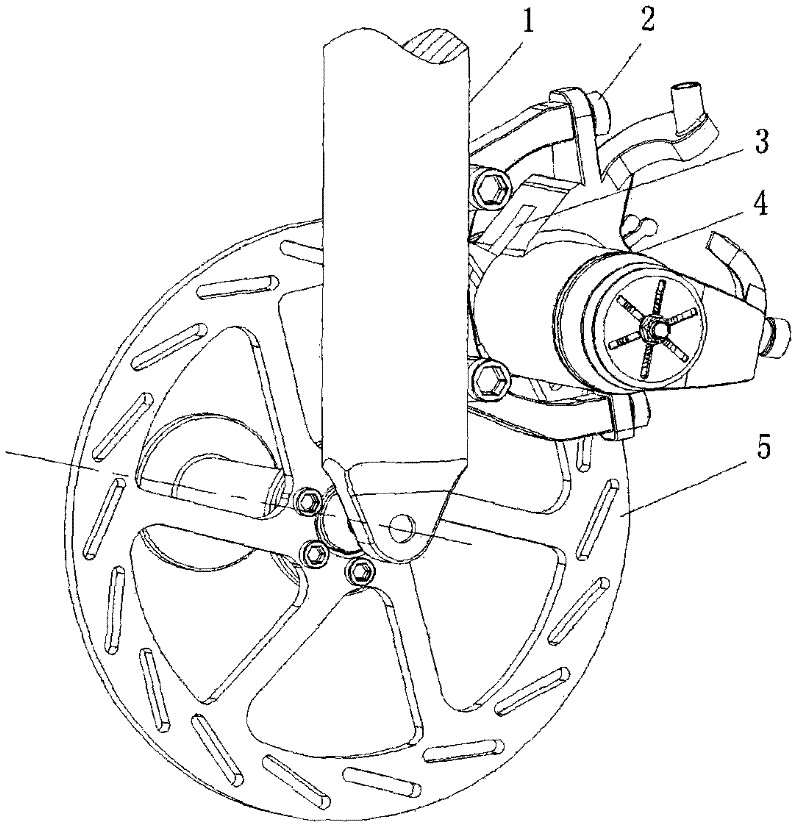 Double-acting bicycle disk brake device