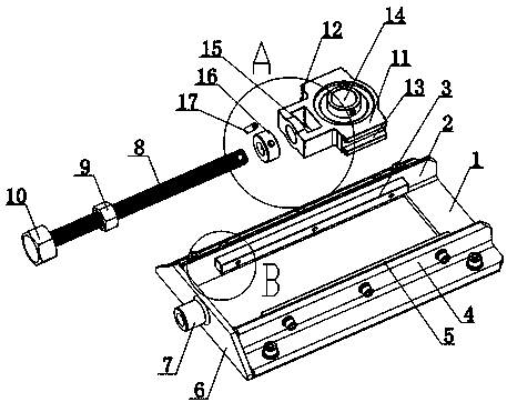 Threaded rod rotary adjusting type thin-walled aluminum pipe bending forming device