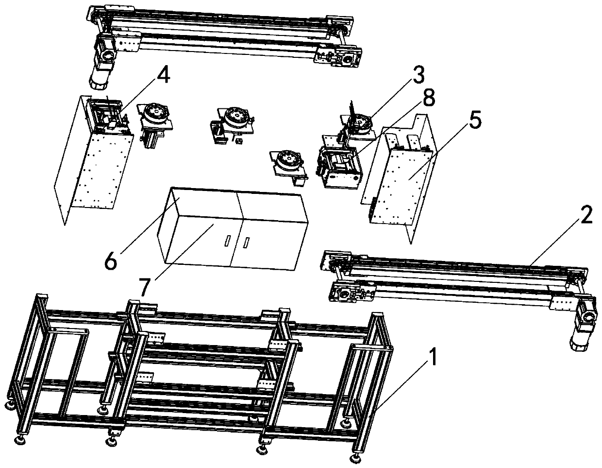 A transfer mechanism and method for processing robot tooling parts