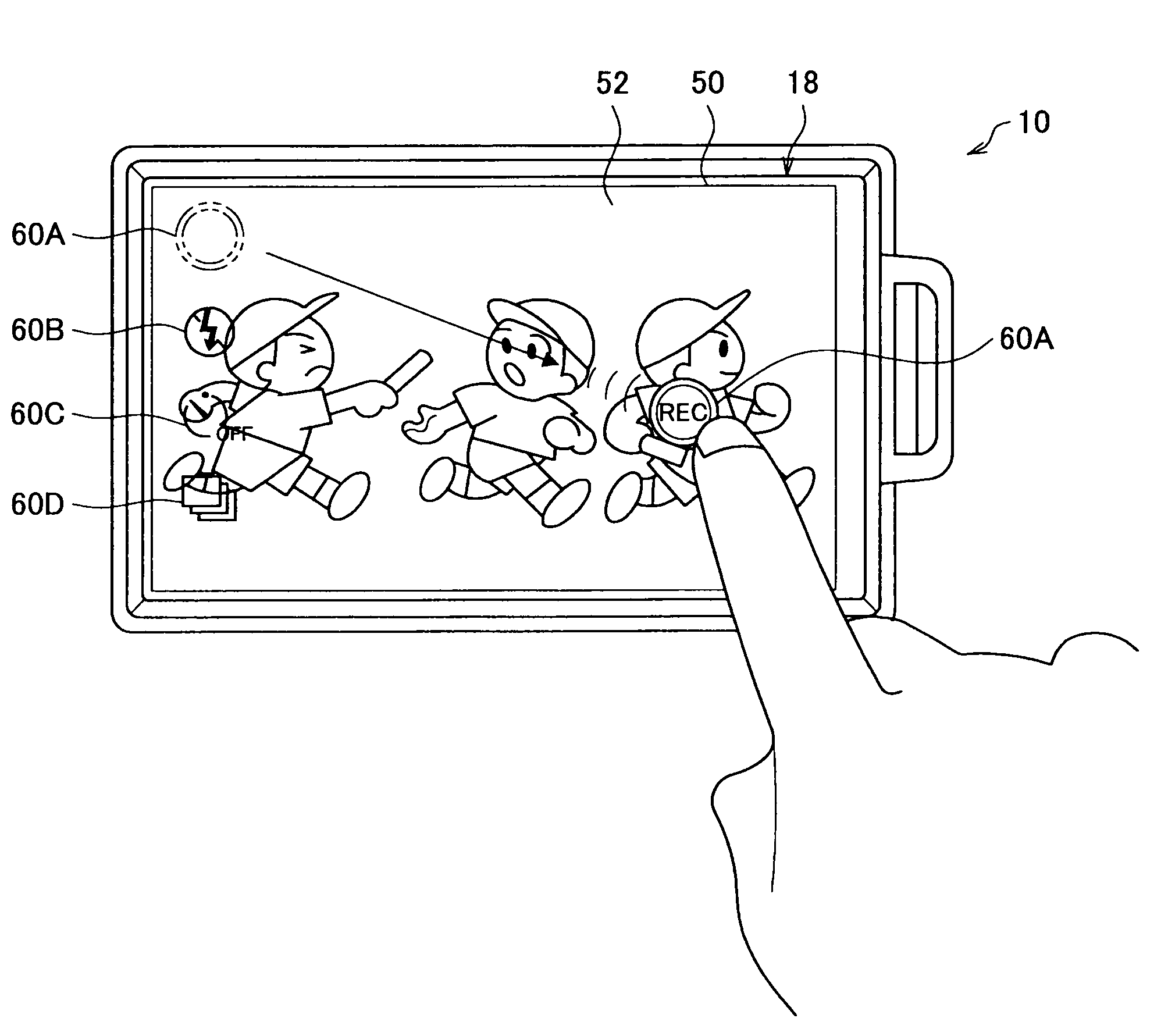 Information processing device, display method and program