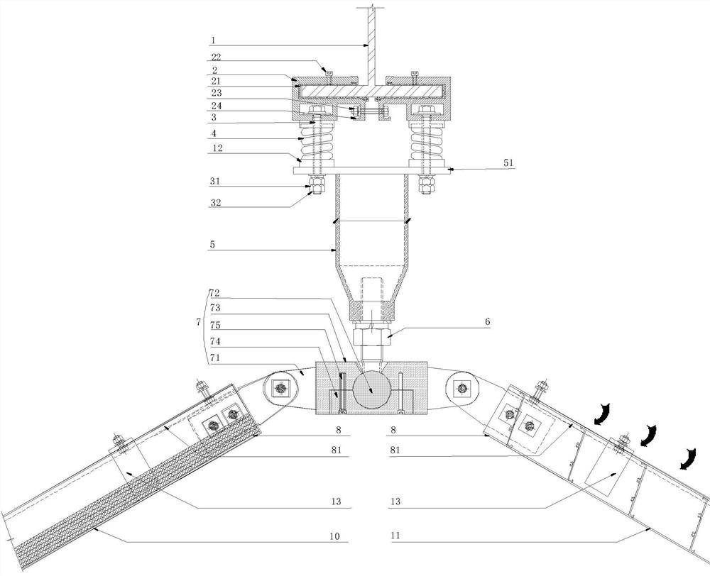 A wind-resistant and shock-proof ceiling structure and construction method in the track area of ​​urban rail elevated station