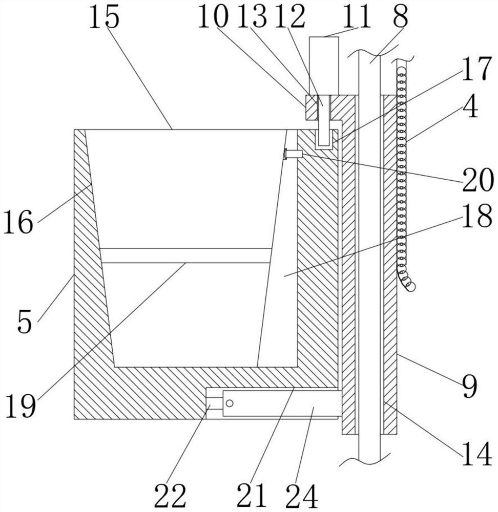 Feeding device capable of adjusting capacity and convenient to replace and maintain for concrete pump truck