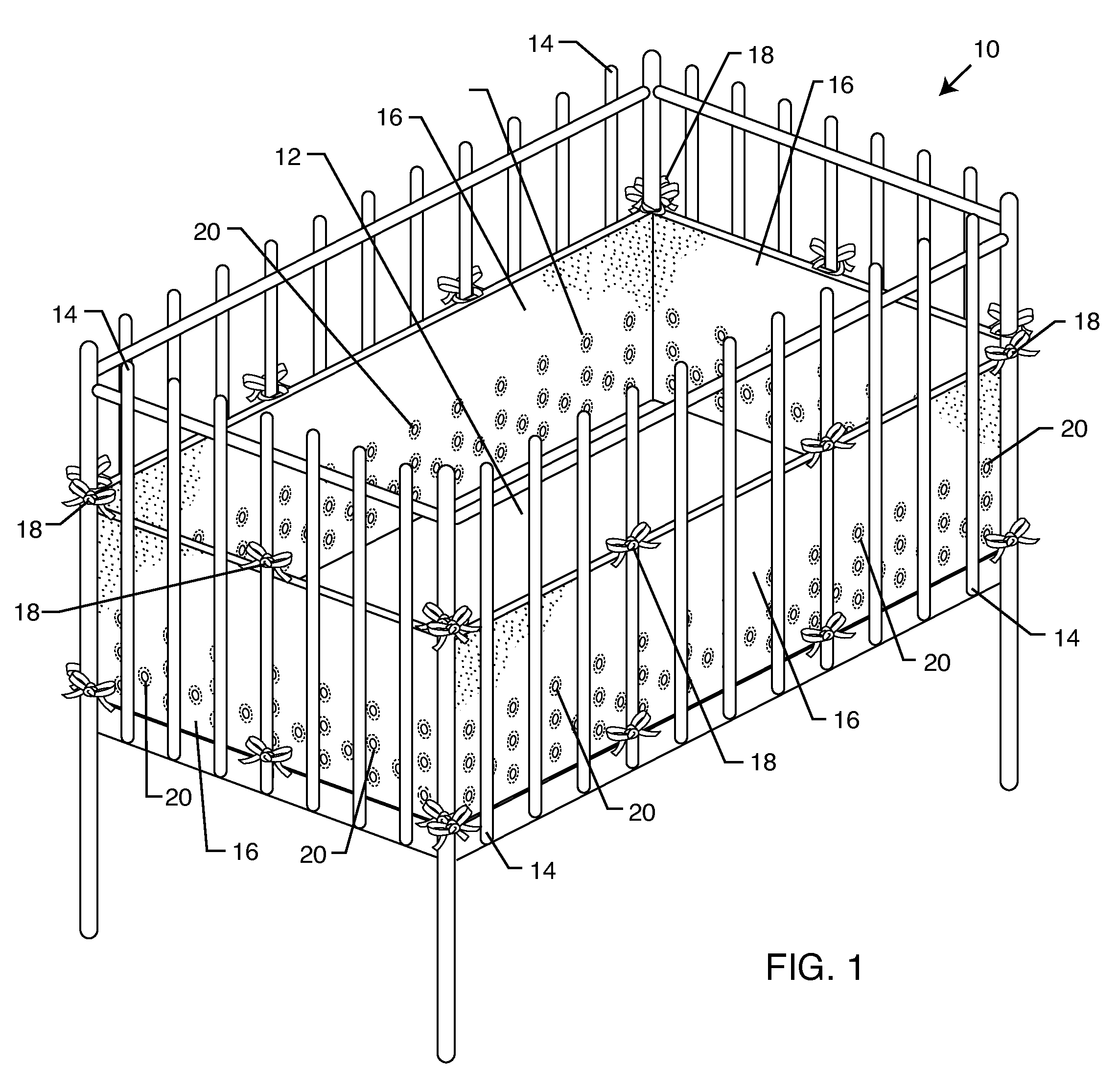 Aerated bumper and liner system for a baby crib