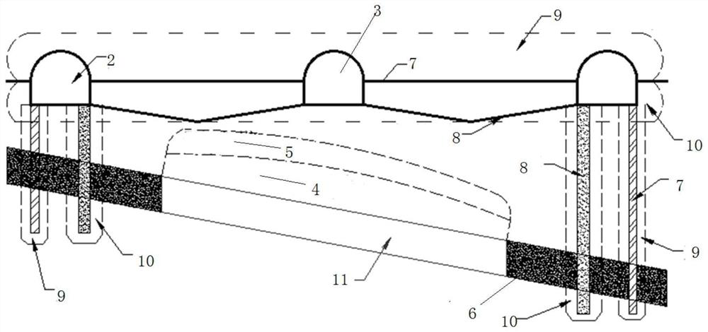 A design method for gas storage caverns in gobs combined with curtain and water curtain